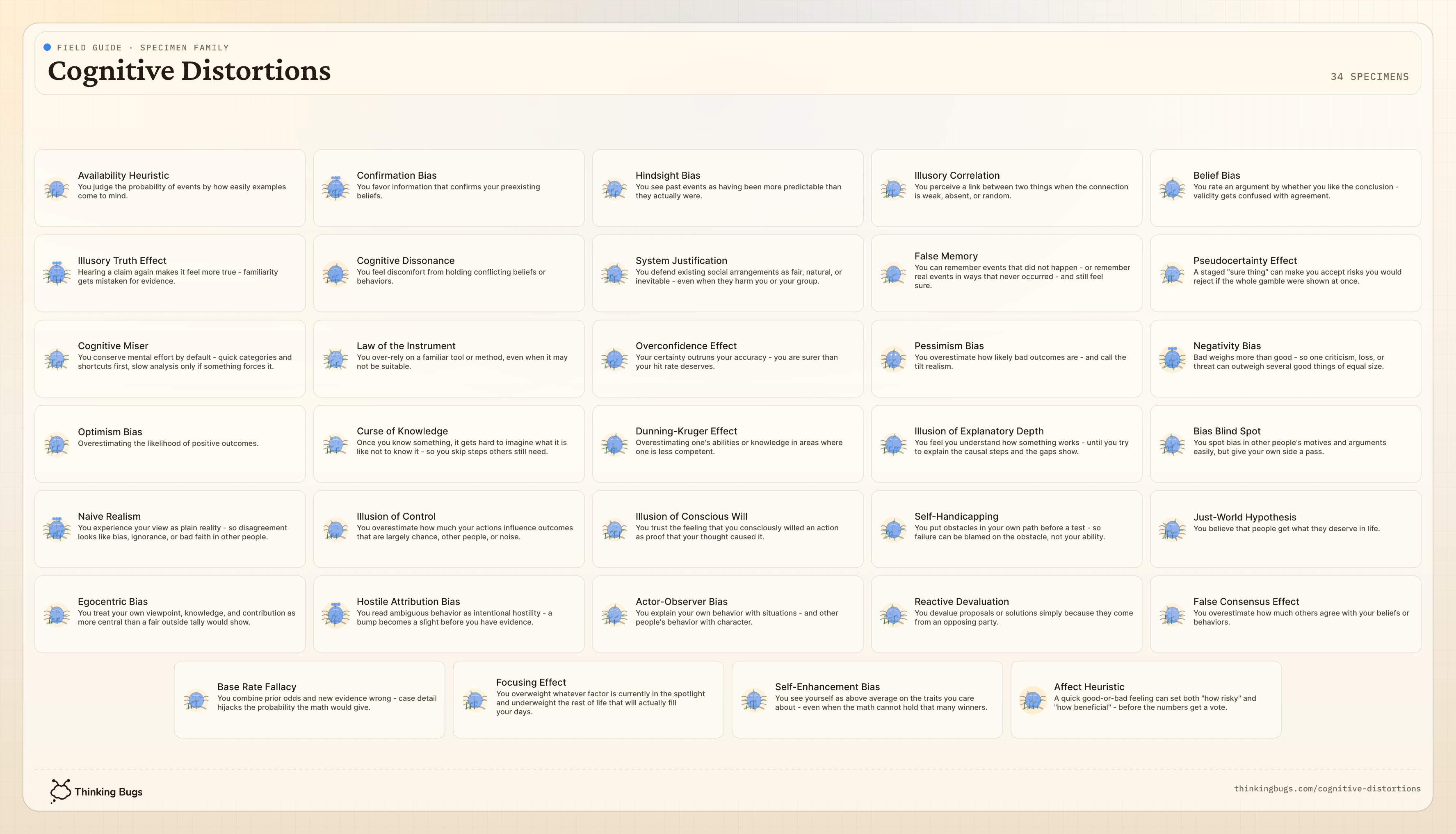 Cognitive Distortions field guide