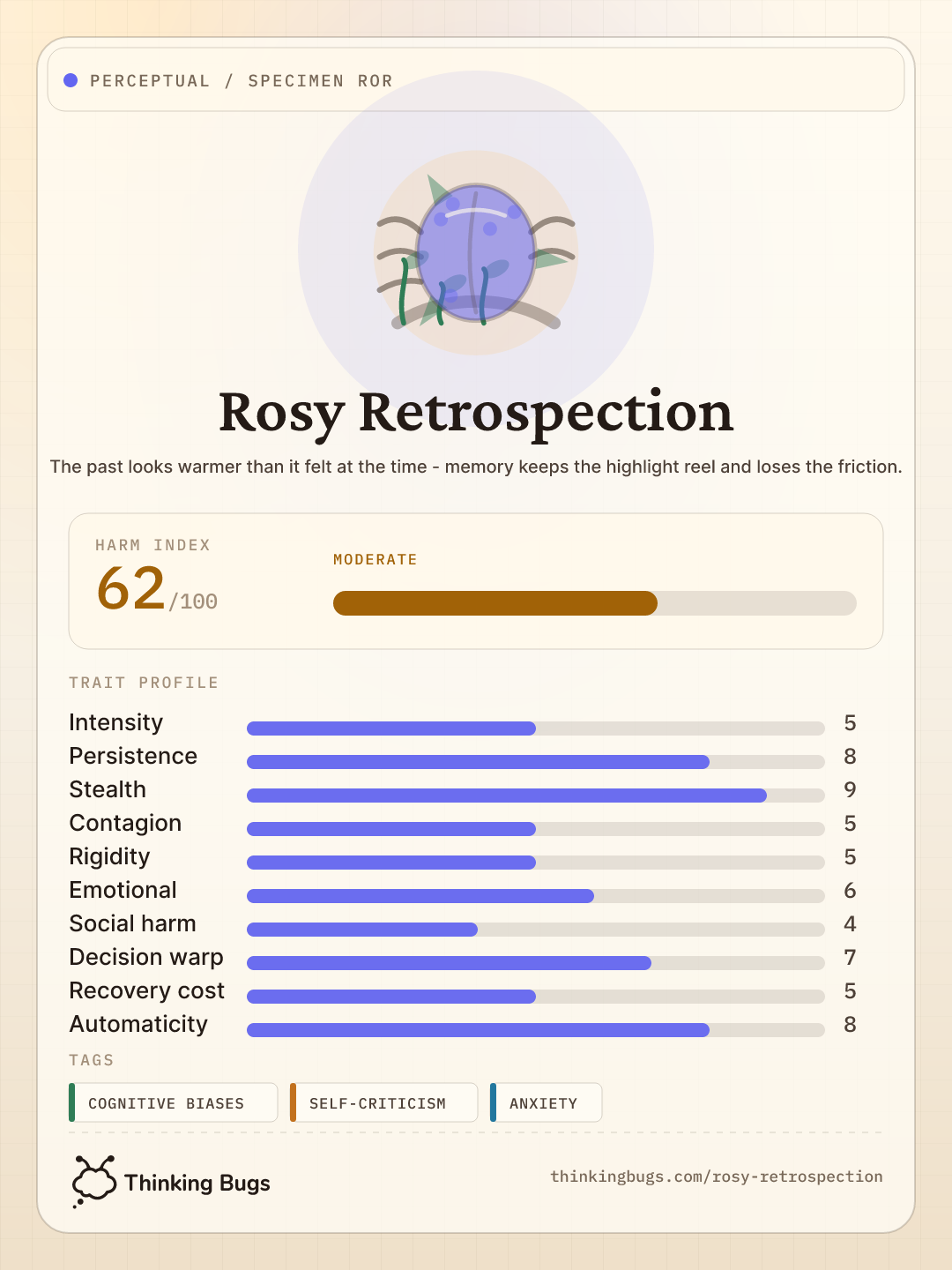 Rosy Retrospection specimen card