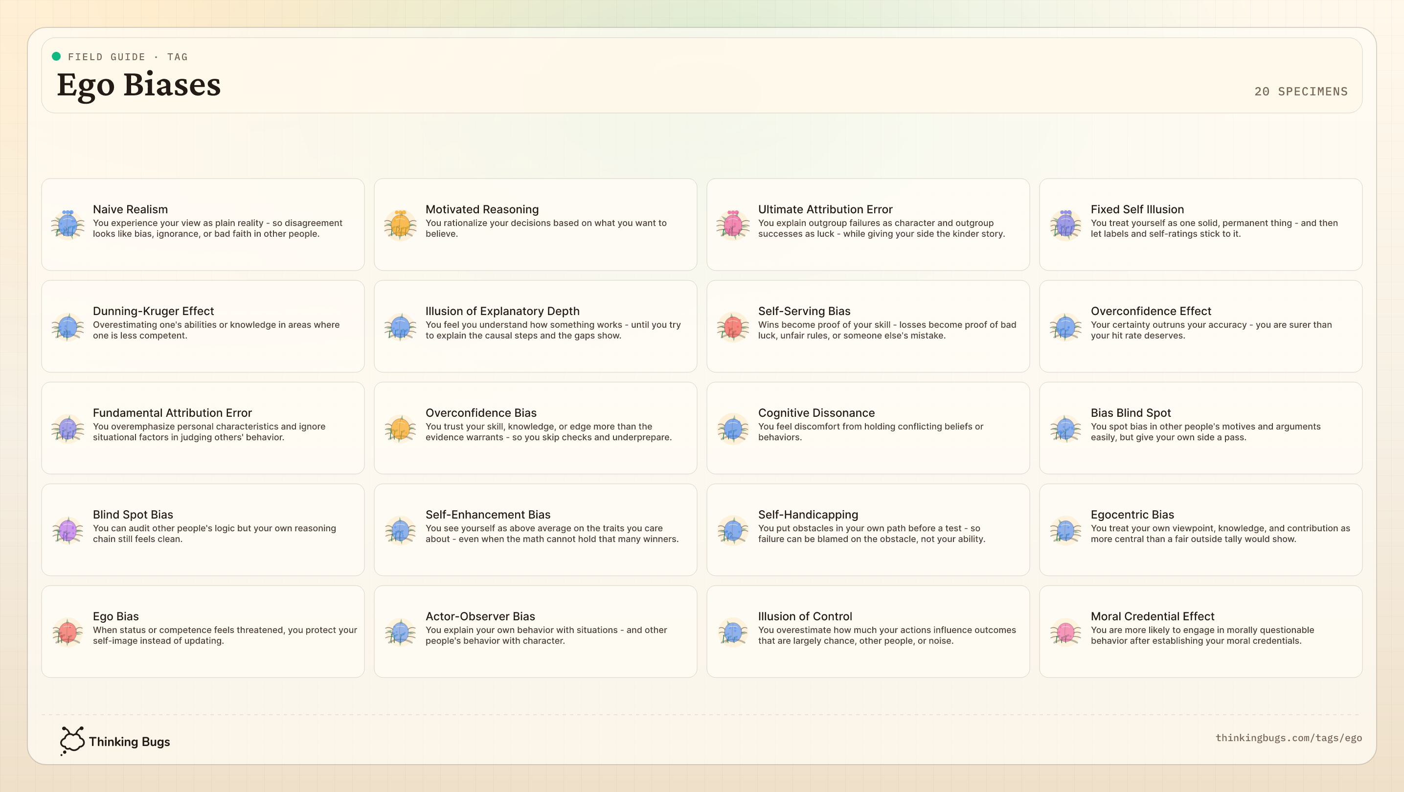 Ego Biases field guide