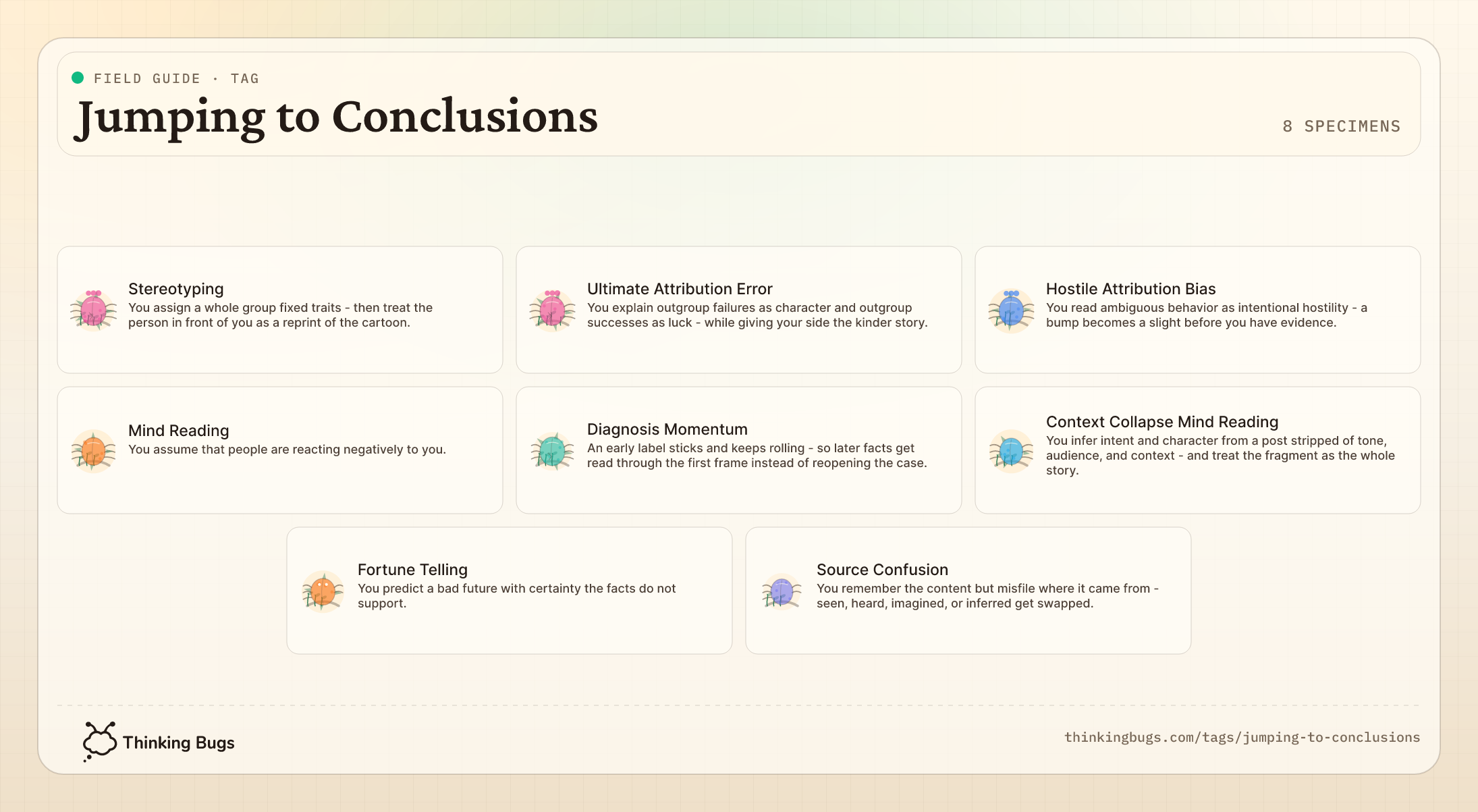 Jumping to Conclusions field guide
