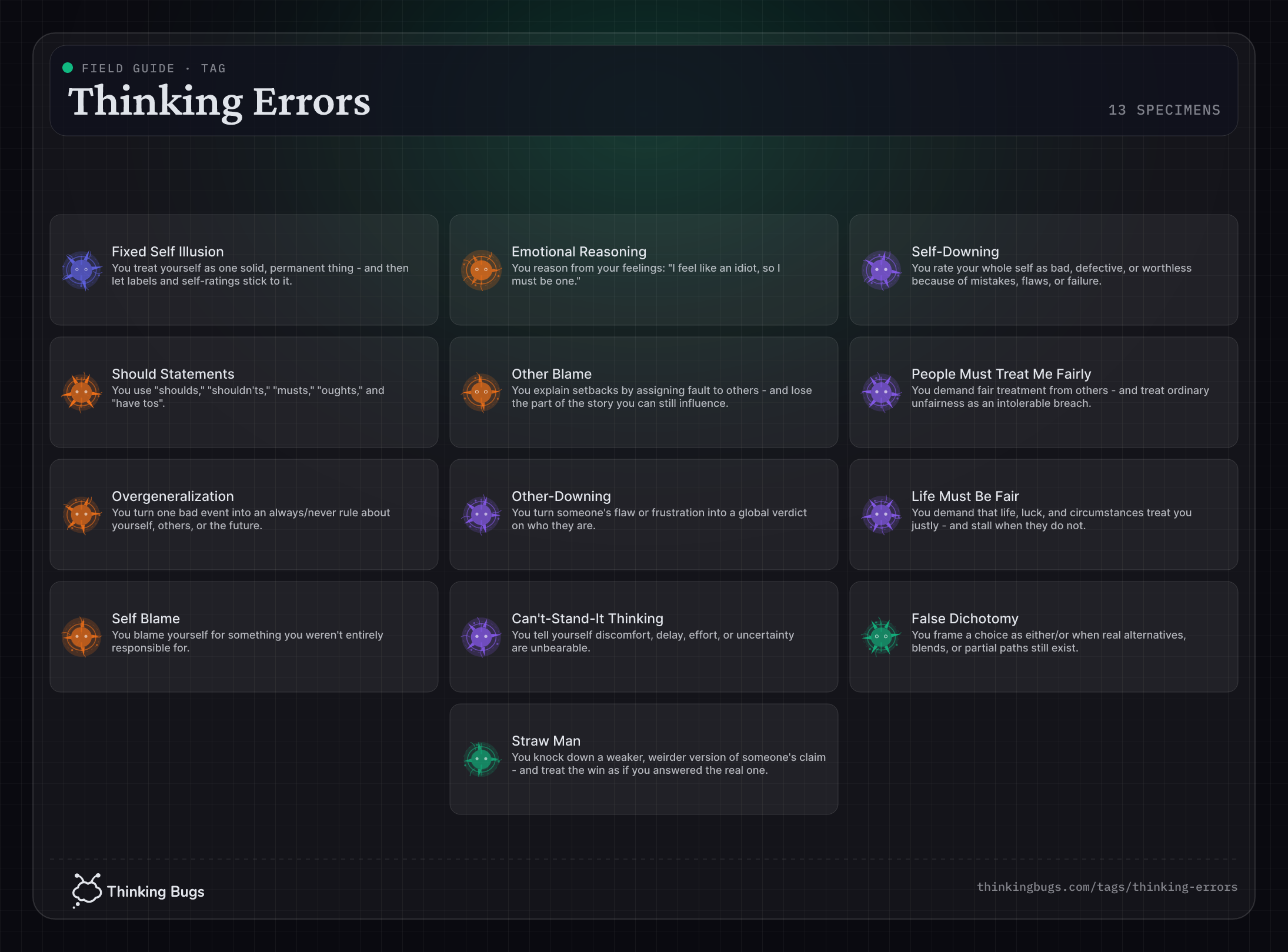 Thinking Errors field guide